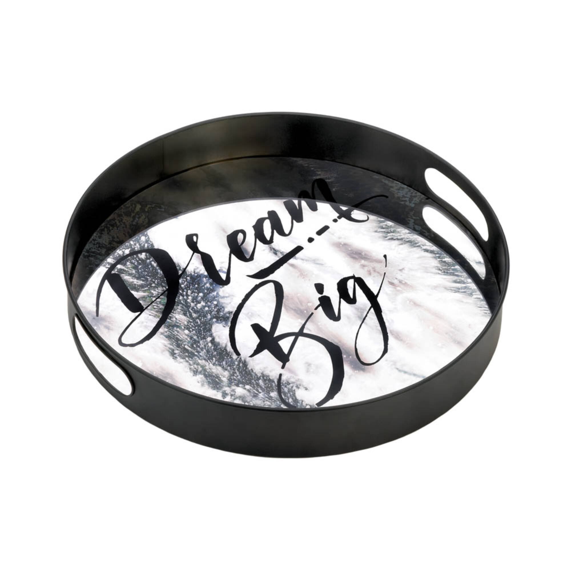 15" Nikki Chu Positano Dream Big Large Mirror Tray